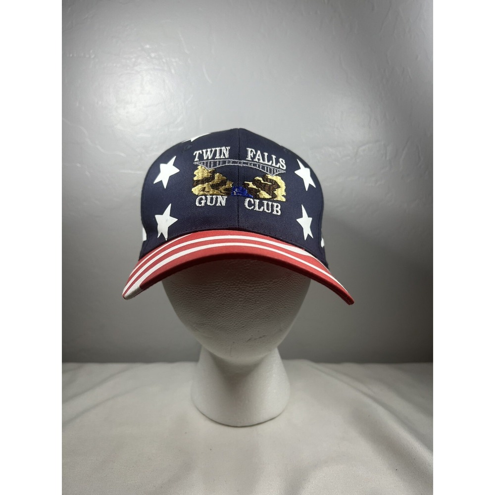 USA Flag Snapback Hat Twin Falls Gun Club Grandpa Cap Dad Hat NRA 2nd Amendment